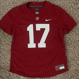 Nike Crimson Alabama Jersey with Number 17